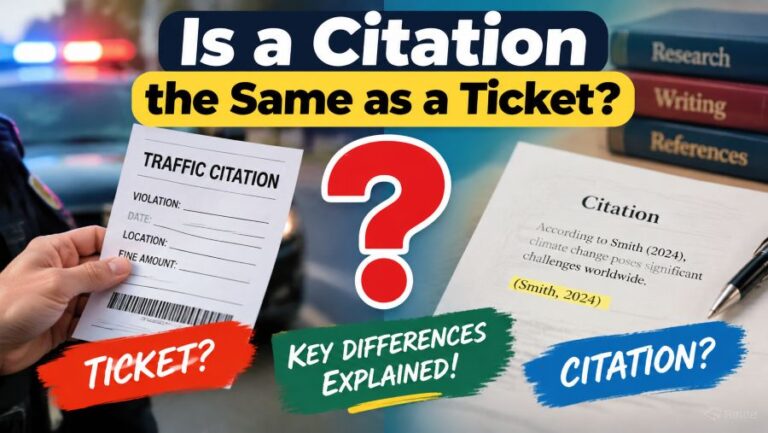 Is a Citation the Same as a Ticket? Understanding the Difference